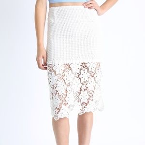 Ark & Co White Lace Skirt South Moon Under Size S
